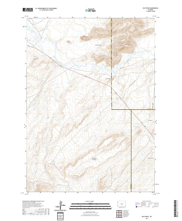 Split Rock, WY — USGS 7.5-minute topo (2021)