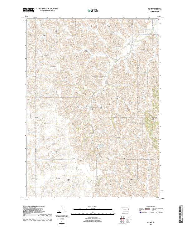 Bertha, NE — USGS 7.5-minute topo (2021)