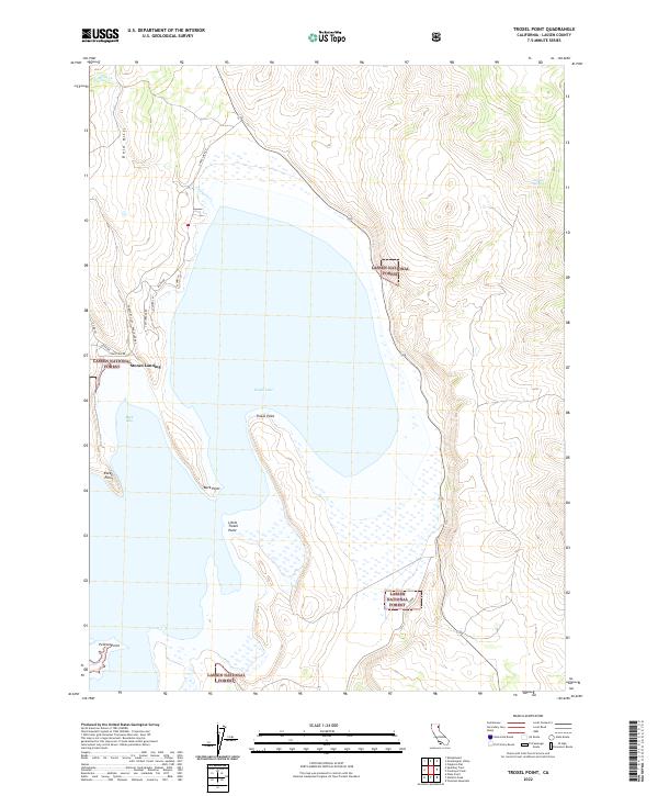 Troxel Point, CA — USGS 7.5-minute topo (2022)
