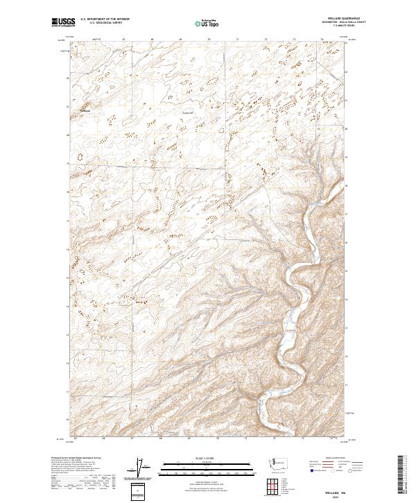 Welland, WA — USGS 7.5-minute topo (2023)