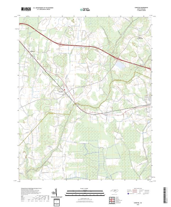 Conetoe, NC — USGS 7.5-minute topo (2022)