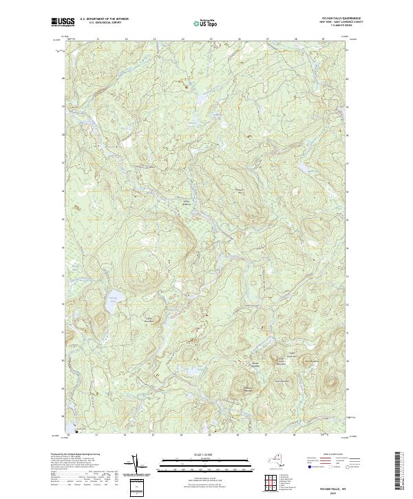 Sylvan Falls, NY — USGS 7.5-minute topo (2023)