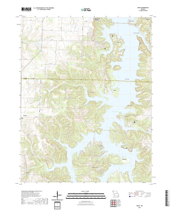 Crisp, MO — USGS 7.5-minute topo (2021)