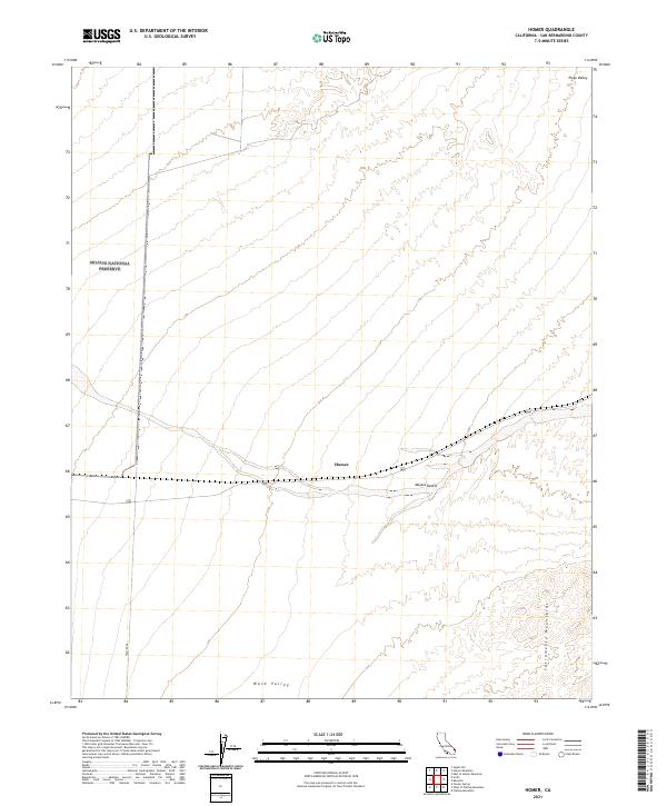 Homer, CA — USGS 7.5-minute topo (2021)