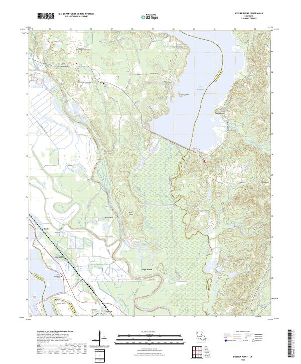Bossier Point, LA — USGS 7.5-minute topo (2024)