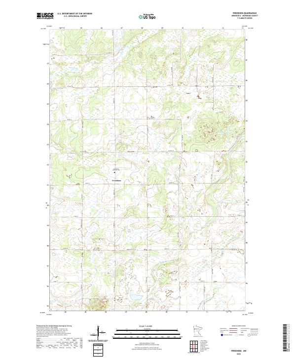 Freedhem, MN — USGS 7.5-minute topo (2022)