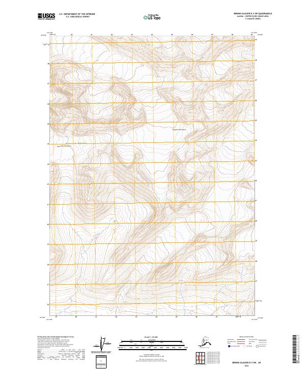 Bering Glacier D-3 SW, AK — USGS 7.5-minute topo (2024)