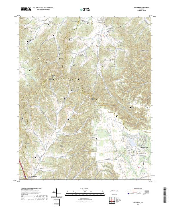 Beechgrove, TN — USGS 7.5-minute topo (2022)