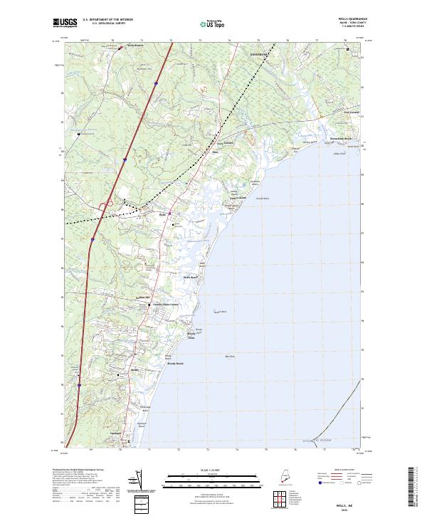 Wells, ME — USGS 7.5-minute topo (2024)