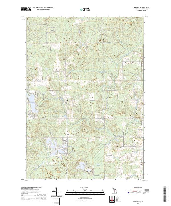 Meredith SW, MI — USGS 7.5-minute topo (2023)