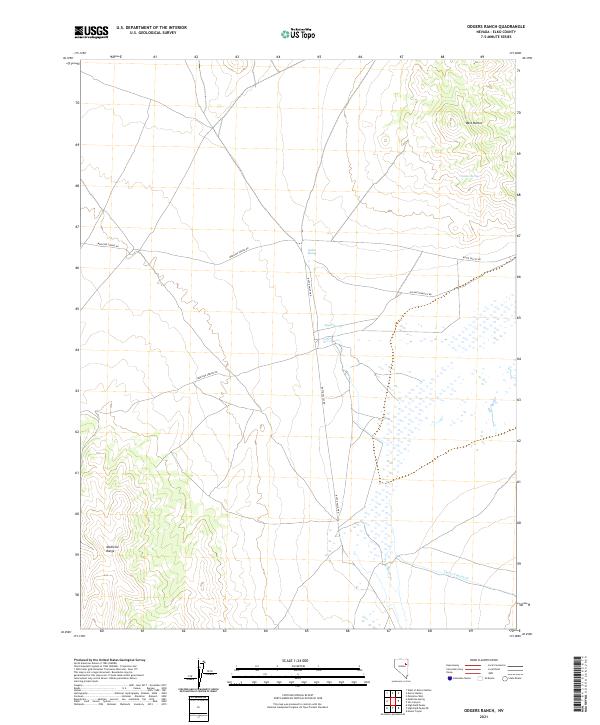 Odgers Ranch, NV — USGS 7.5-minute topo (2021)