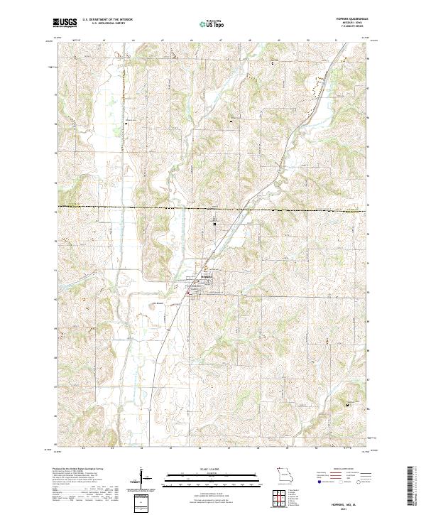Hopkins, MO-IA — USGS 7.5-minute topo (2021)