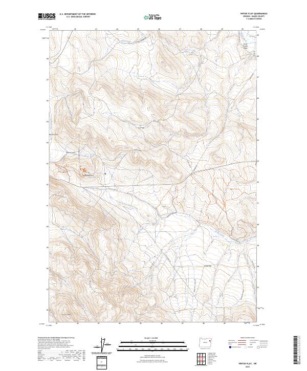 Virtue Flat, OR — USGS 7.5-minute topo (2023)
