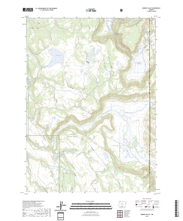 Barnes Valley, OR — USGS 7.5-minute topo (2023)