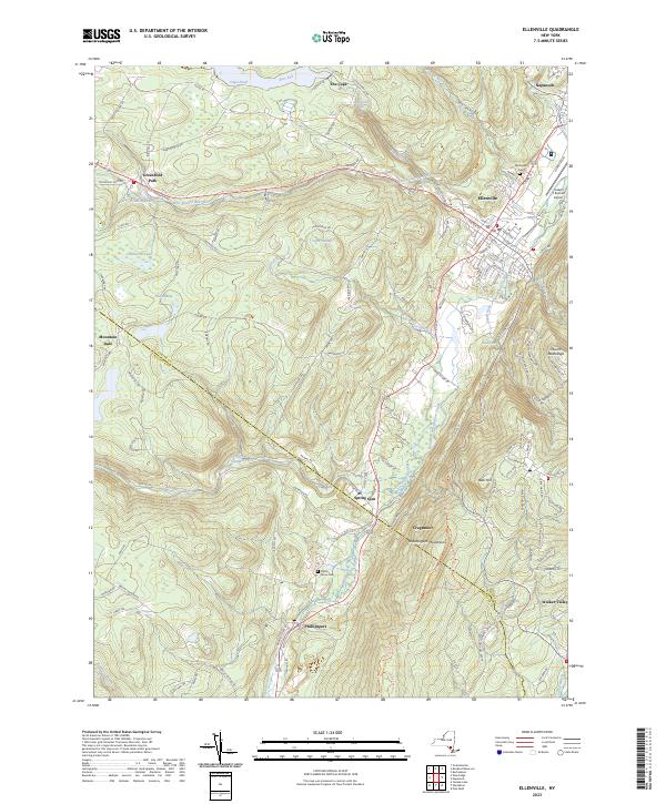 Ellenville, NY — USGS 7.5-minute topo (2023)