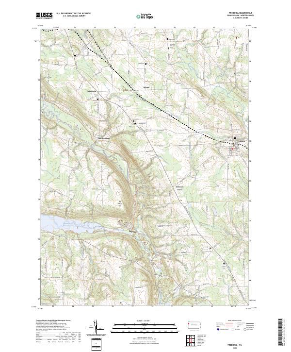Fredonia, PA — USGS 7.5-minute topo (2023)