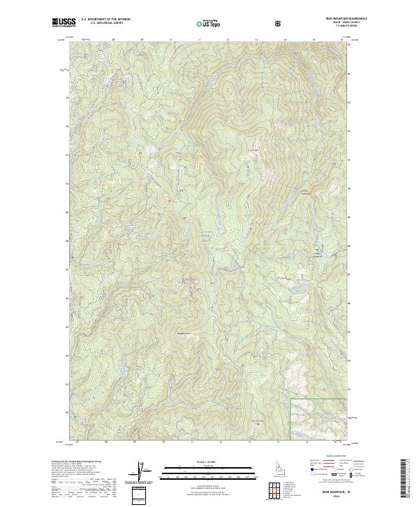 Iron Mountain, ID — USGS 7.5-minute topo (2024)