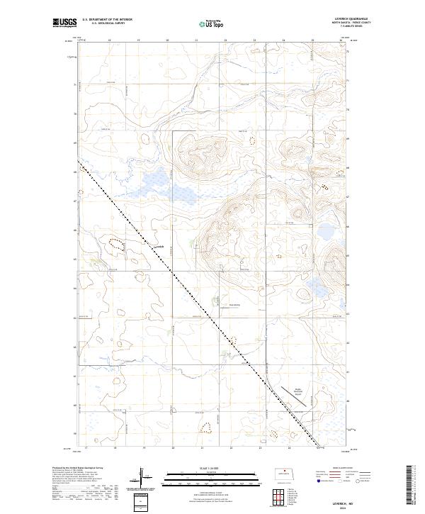 Leverich, ND — USGS 7.5-minute topo (2024)