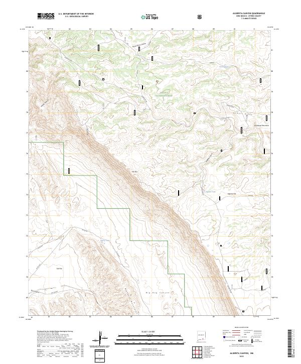 Algerita Canyon, NM — USGS 7.5-minute topo (2023)