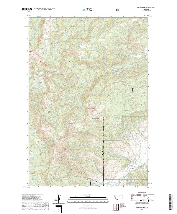 Ramshorn Peak, MT — USGS 7.5-minute topo (2024)