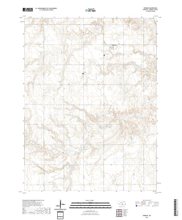 Norman, NE — USGS 7.5-minute topo (2021)