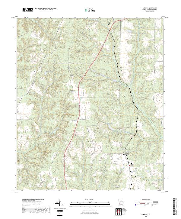 Carnegie, GA — USGS 7.5-minute topo (2024)