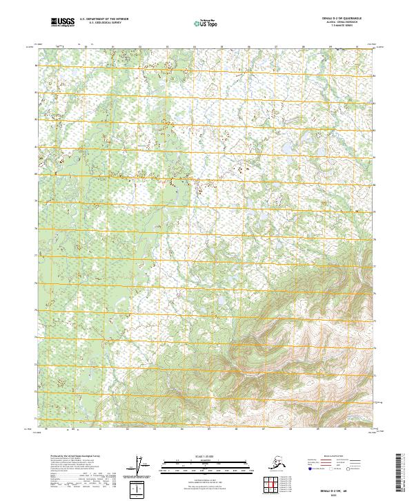 Denali D-2 SW, AK — USGS 7.5-minute topo (2023)