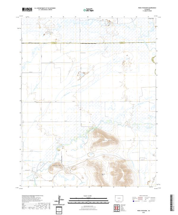 Pikes Stockade, CO — USGS 7.5-minute topo (2022)