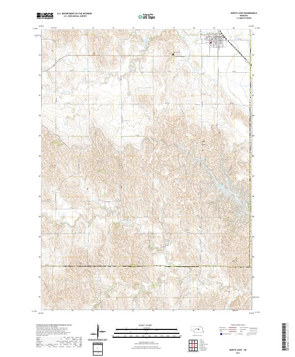 North Loup, NE — USGS 7.5-minute topo (2021)