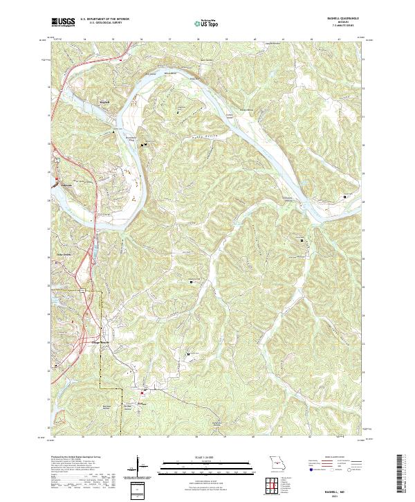 Bagnell, MO — USGS 7.5-minute topo (2021)