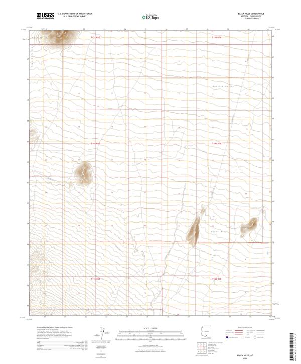 Black Hills, AZ — USGS 7.5-minute topo (2026)