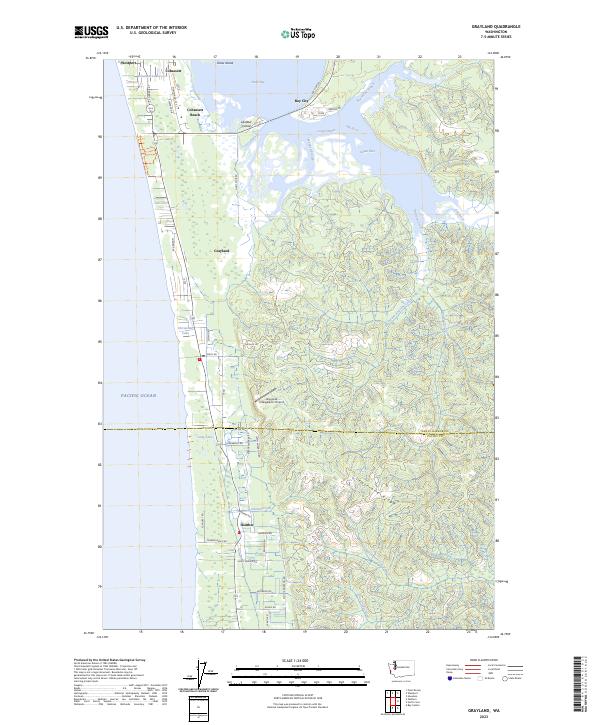 Grayland, WA — USGS 7.5-minute topo (2023)