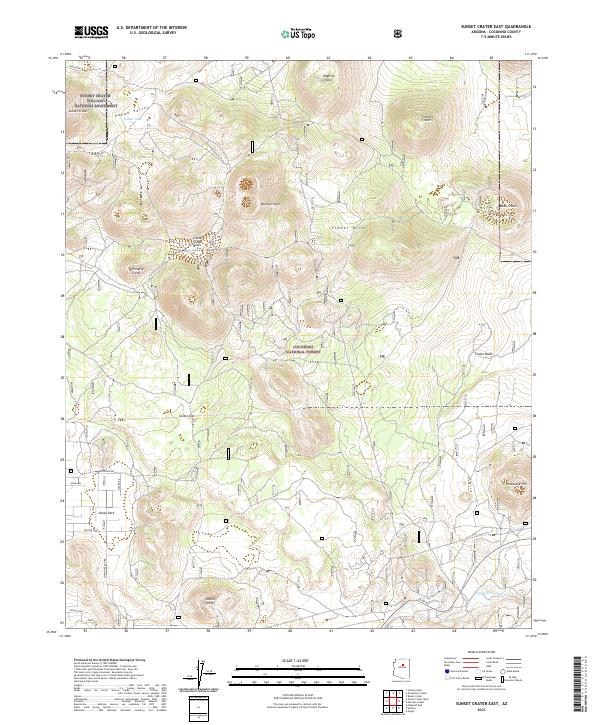 Sunset Crater East, AZ — USGS 7.5-minute topo (2021)