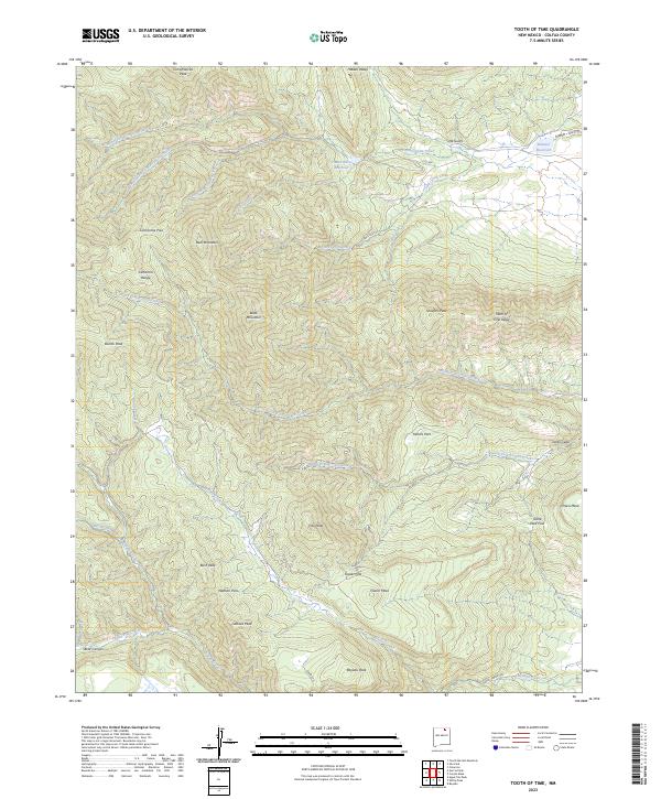 Tooth of Time, NM — USGS 7.5-minute topo (2023)