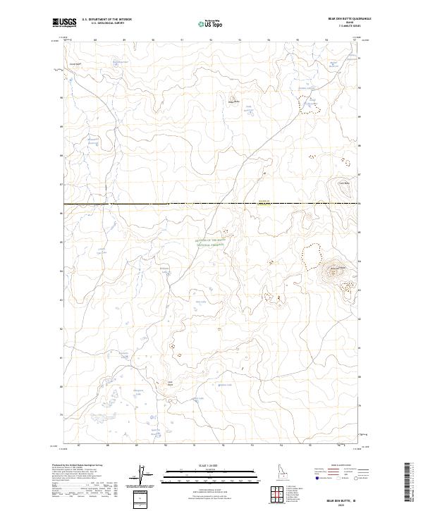 Bear Den Butte, ID — USGS 7.5-minute topo (2023)