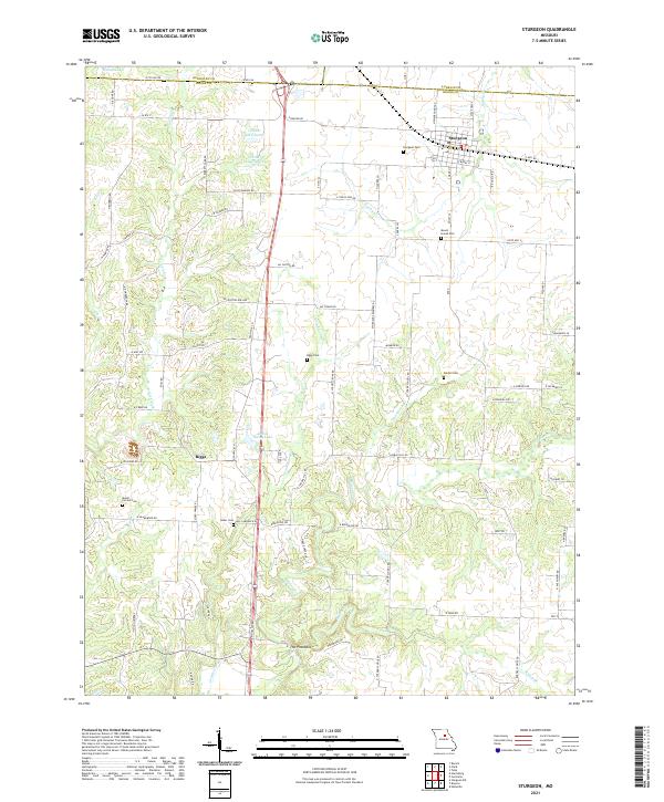 Sturgeon, MO — USGS 7.5-minute topo (2021)
