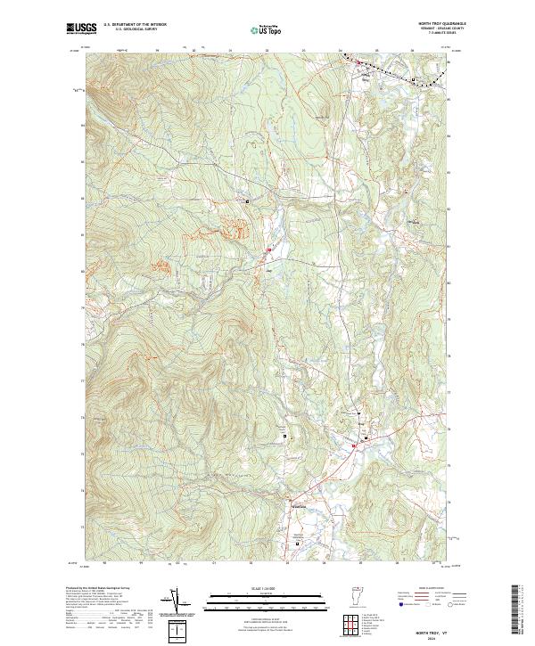 North Troy, VT — USGS 7.5-minute topo (2024)
