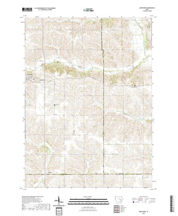 Deep River, IA — USGS 7.5-minute topo (2022)