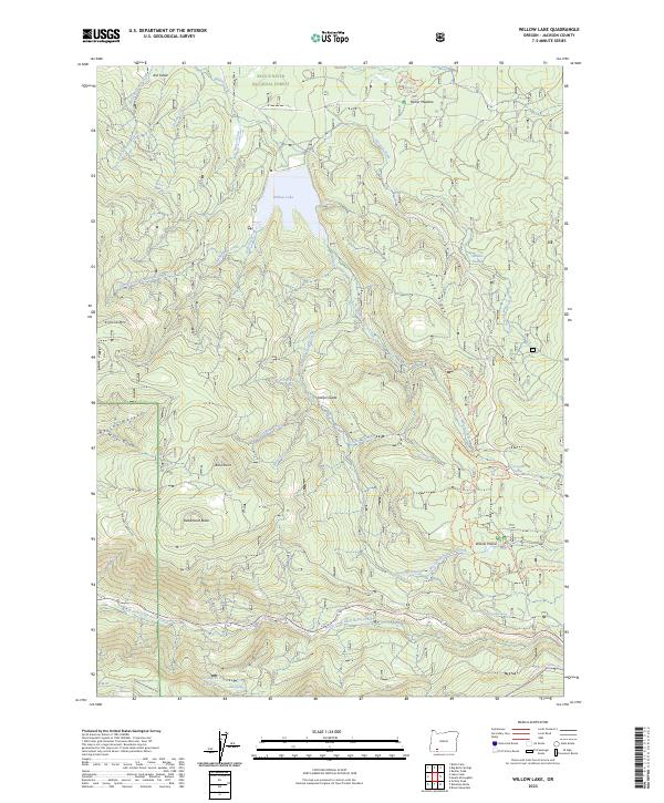 Willow Lake, OR — USGS 7.5-minute topo (2023)