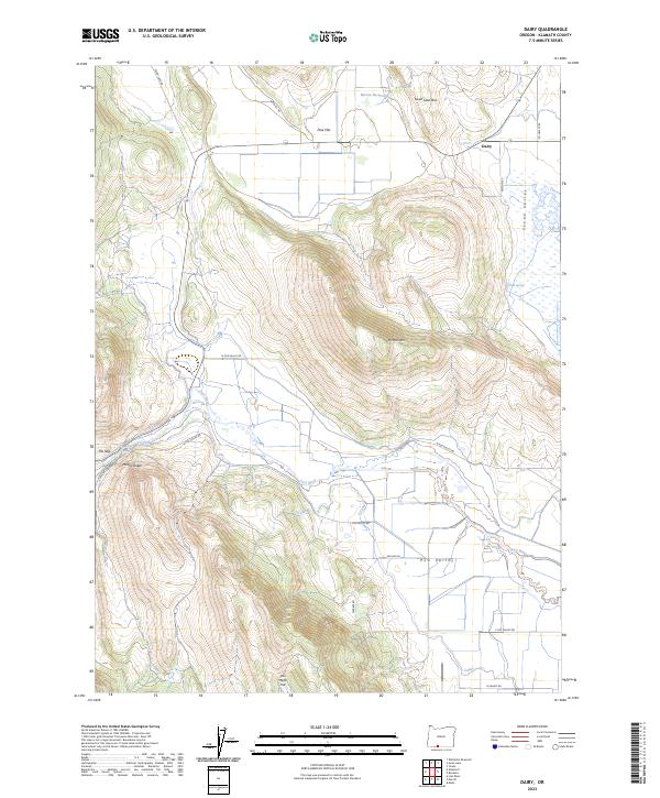 Dairy, OR — USGS 7.5-minute topo (2023)