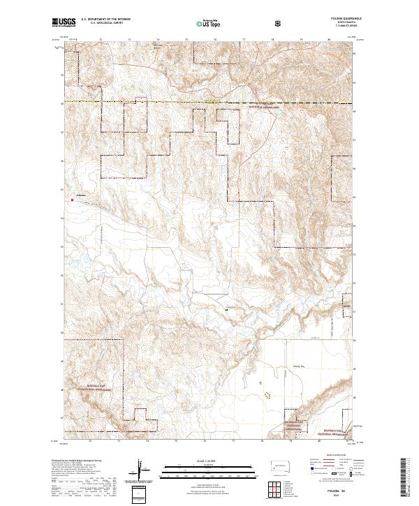 Folsom, SD — USGS 7.5-minute topo (2021)
