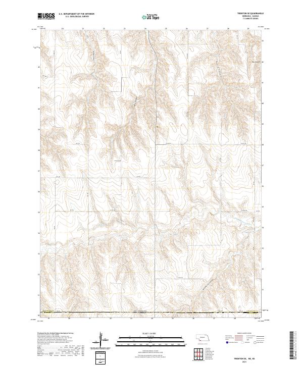 Trenton SE, NE-KS — USGS 7.5-minute topo (2021)