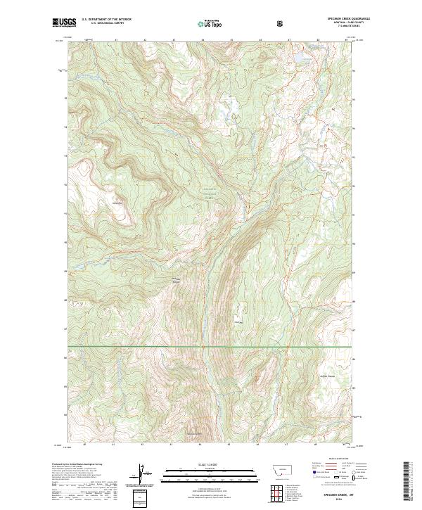 Specimen Creek, MT — USGS 7.5-minute topo (2024)