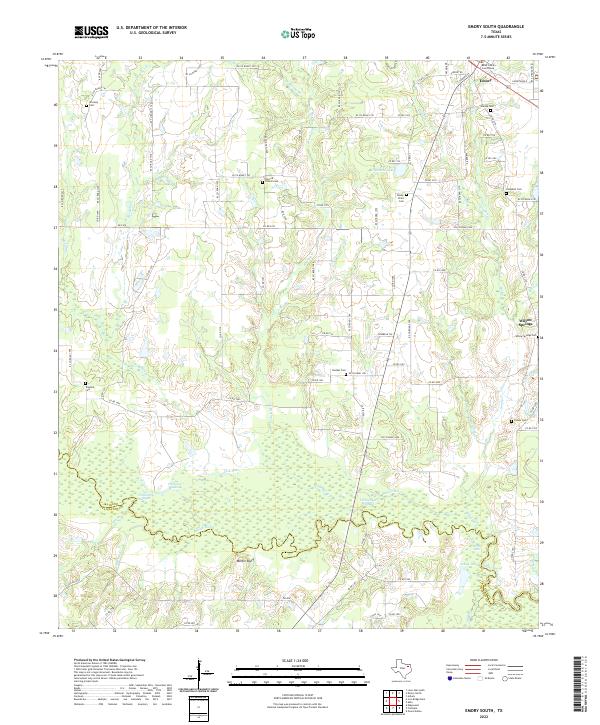 Emory South, TX — USGS 7.5-minute topo (2022)
