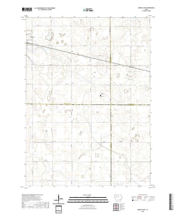 Newell East, IA — USGS 7.5-minute topo (2022)