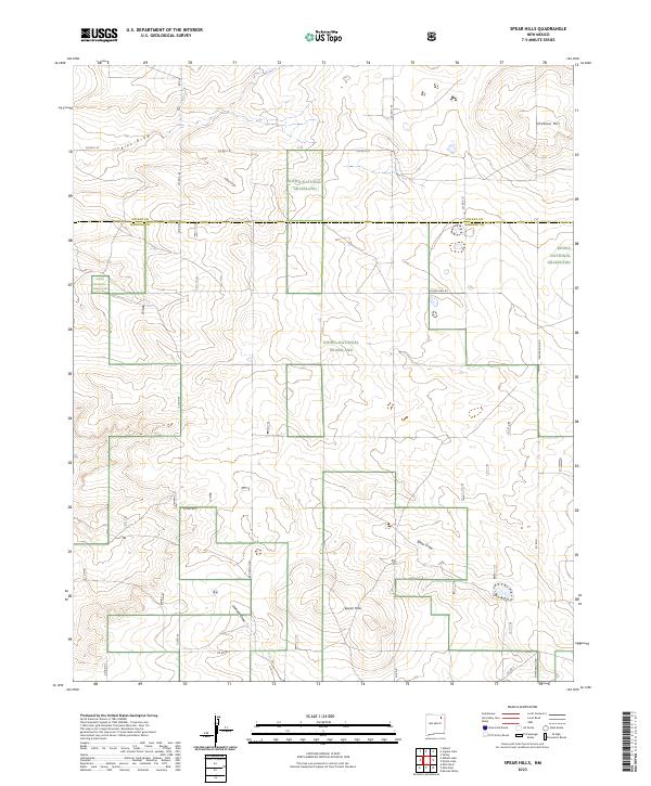 Spear Hills, NM — USGS 7.5-minute topo (2023)
