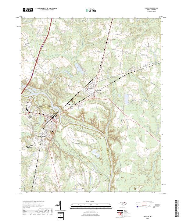 Weldon, NC — USGS 7.5-minute topo (2022)