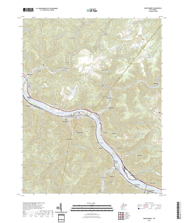 Montgomery, WV — USGS 7.5-minute topo (2023)