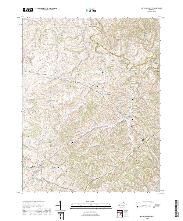 North Middletown, KY — USGS 7.5-minute topo (2022)