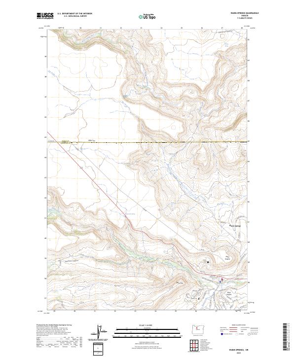 Warm Springs, OR — USGS 7.5-minute topo (2023)